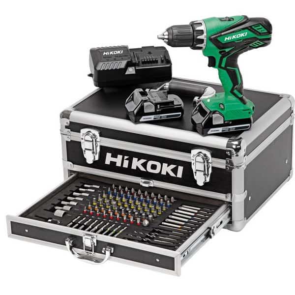 HIKOKI Perceuse Visseuse Percu 18V 2,5Ah + 100 accessoires - KC18DJLFZ