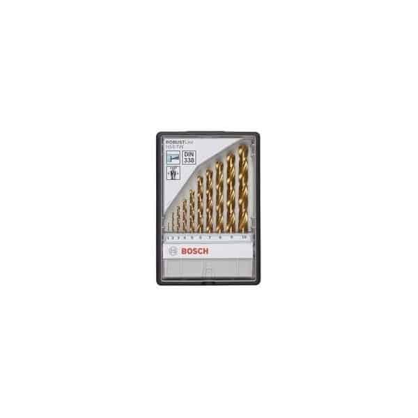BOSCH coffret 10 forets metaux rectifiés HSS-tin - 2607010536