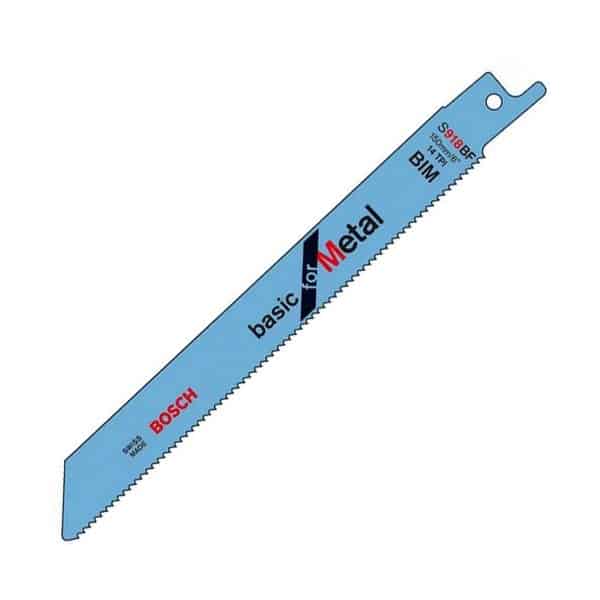 BOSCH carte de 5 lames de scie sabre Métal S918B - 2608651781