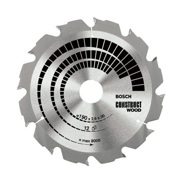 BOSCH Lames de scie circulaire portative Construct Wood - Bois