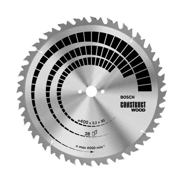 BOSCH Lames scies circulaires de table Construct Wood - Bois sans clous