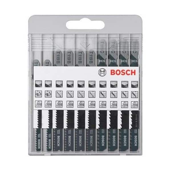 BOSCH Coffret de 10 lames pour scie sauteuse Xpro Wood - 2607010629