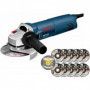 PACK - BOSCH Meuleuse Ø 125 mm 1400 W + 11 disques - GWS1400 pack