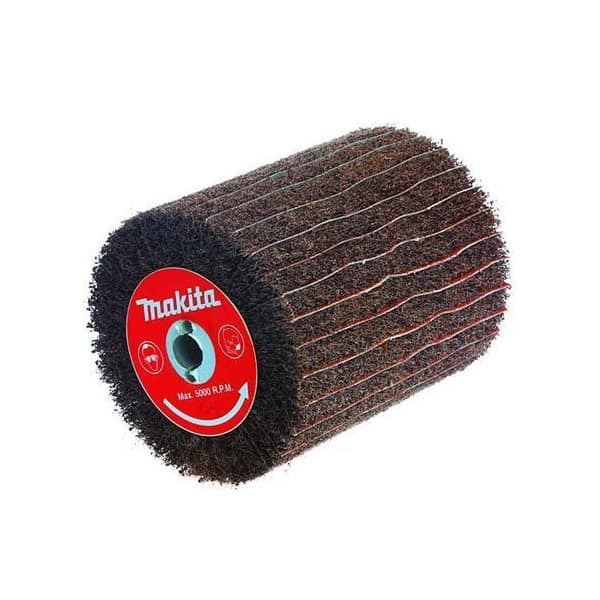 MAKITA Brosse texture abrasive et lamelles papier abrasif pour réf. 9741