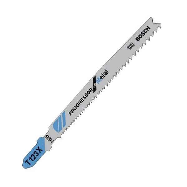 BOSCH 5 lames de scie sauteuse HSS For Métal T123 X - Réf. 2608638473
