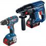 BOSCH Perfo GBH18V-21 + Visseuse GSR18V-28 plus 2x4Ah - 0615990M0R