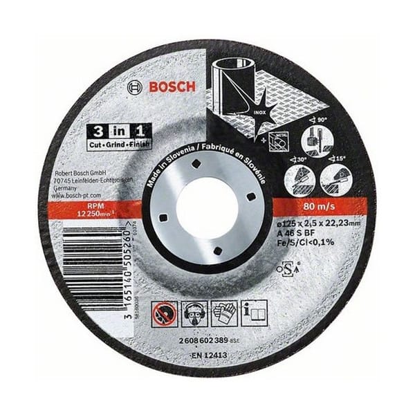 BOSCH Disque à tronçonner Déporté - Métal Inox 3 en 1
