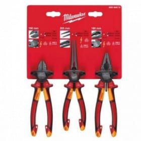 Set 3 pinces isolées vde 4932464575 milwaukee