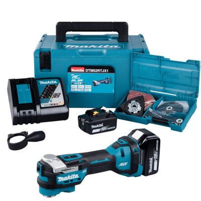 Decoupeur ponceur multifonction 18v lxt 2x5 ah dtm52rtjx1 makita