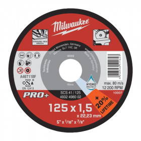 Disque à tronçonner pro+ 125mm x 1.5 mm 4932498002 milwaukee
