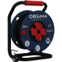 OBSIMA Enrouleur de câble 4 prises à clapet câble 3G2.5 25m - 602821