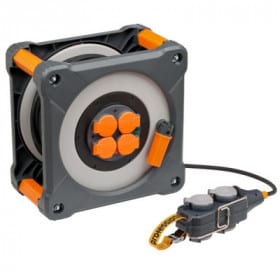 Enrouleur cube avec powerblock 25+5m ip44 2.5mm² 9212301100 brennenstuhl