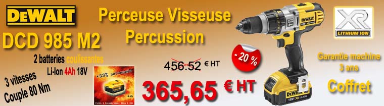 Perceuse Visseuse percussion Dewalt DCD985 M2