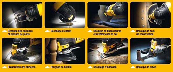 Applications de finitions Multi-Cutter DeWALT