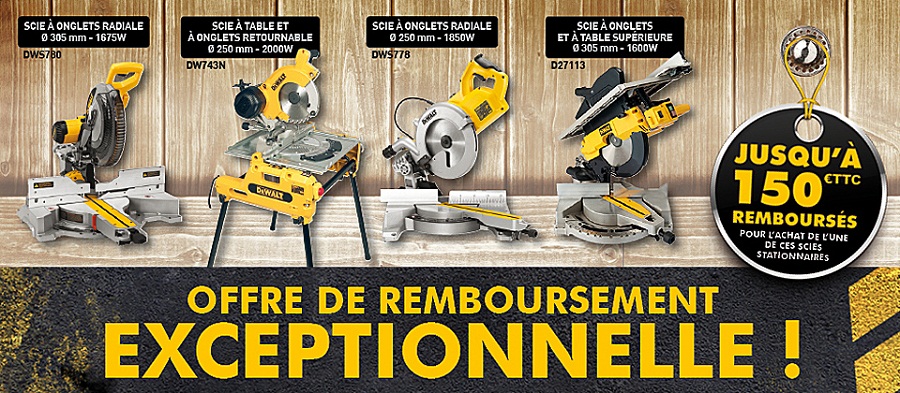 Offre remboursement Dewalt