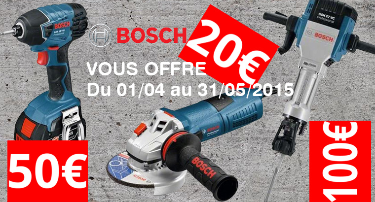 Exclusif: Gagnez 20, 50 ou 100€ avec les outils Bosch !
