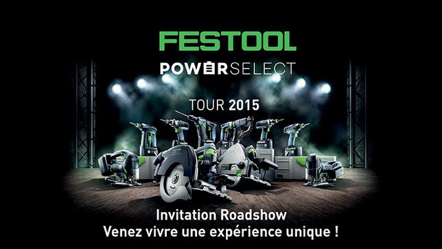 Roadshow Festool 2015, l'équipe rend visite à Guedo outillage à Saint-Avé dans le département du Morbihan