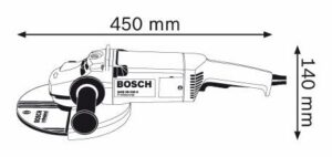 plan détaillé de la meuleuse bosch gws 20-230h