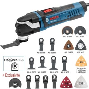 BOSCH Découpeur Ponceur 400W + 40 acc - GOP40-30 et son pack d'accessoires