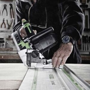 FESTOOL Scie plongeante 1200W TS55 REBQ-Plus-FS + rail vue de face