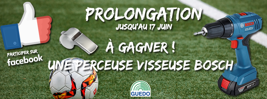 Bannière prolongation jeu concours facebook guédo