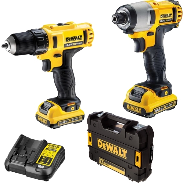 DEWALT Perceuse Visseuse DCD710 + Visseuse à chocs DCF815