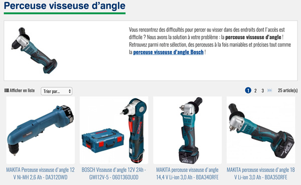 Perceuse visseuse d'angle