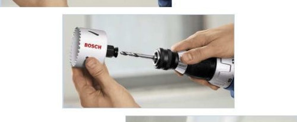 Test Bosch: Adaptateur Power Change, scie trépan et cloche