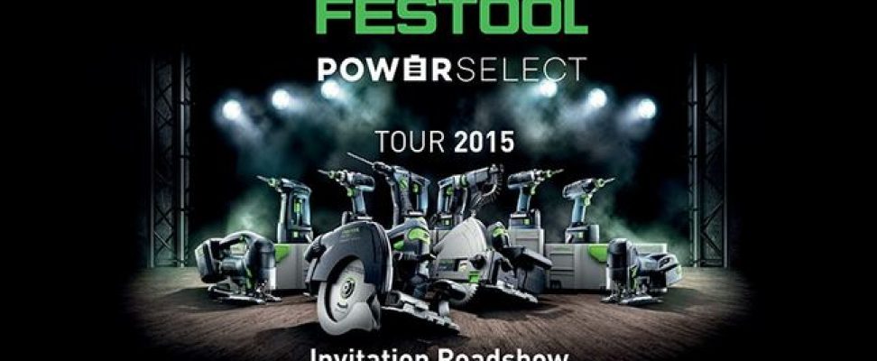 Roadshow Festool 2015, l'équipe rend visite à Guedo outillage à Saint-Avé dans le département du Morbihan