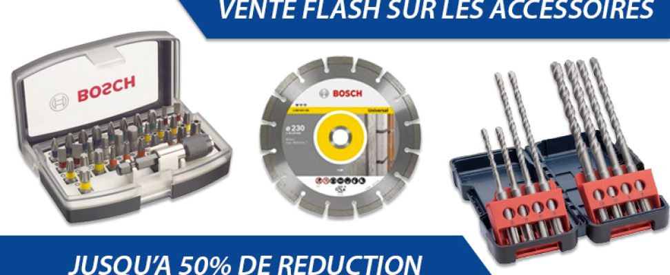 visuel des ventes flash sur les accessoires et consommables