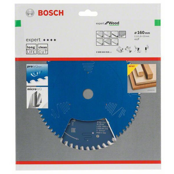 Lame scie circulaire finition ø160mm expert wood 2608644018 bosch