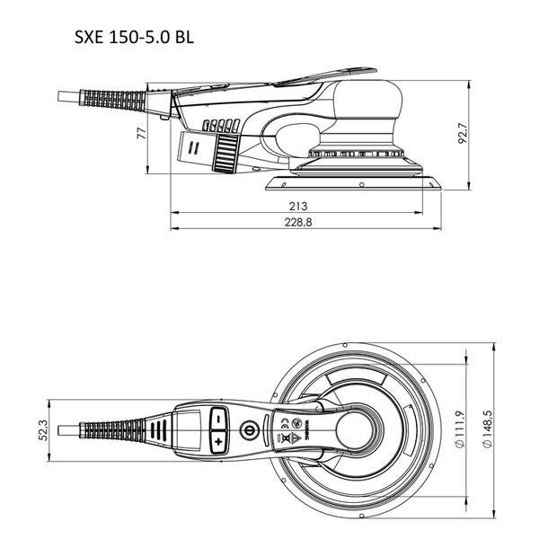 Ponceuse excentrique ø150mm 350w sxe 150-5.0 bl 615050700 metabo