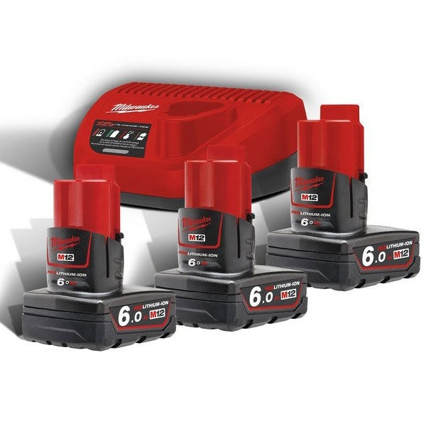 Pack m12 nrg-603 batteries 12v 3x6.0ah 4933459208 milwaukee