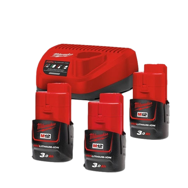 Pack m12 nrg-303 batteries 12v 3x3.0ah 4933459207 milwaukee
