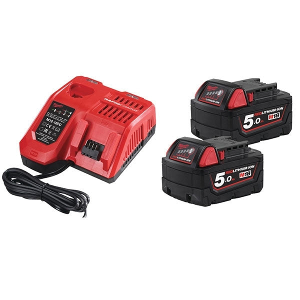 Pack batteries 18v 2x5.0ah m18 nrg-502 4933459217 milwaukee