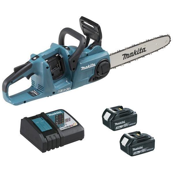 Tronçonneuse sur batterie 36v (2x18v 3.0ah) 35cm duc353rf2 makita