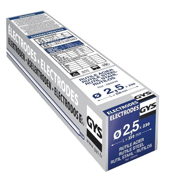 Électrodes enrobées rutiles universelle aciers non alliés 6013 gys