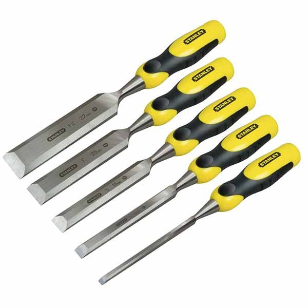Coffret 5 ciseaux à bois manche bi-matière 2-16-888 stanley