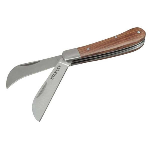Couteau d'électricien à 2 lames manche bois stht0-62687 stanley