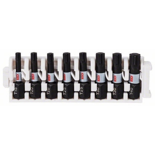 Barette 8 embouts de vissage torx impact control 2608522322 bosch