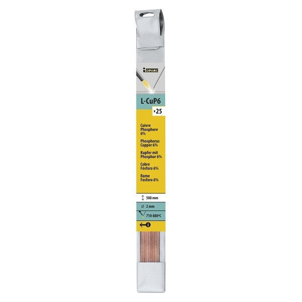 Baguettes cuivre phosphore 6% l-cup6 ø2.0mm 047204 gys