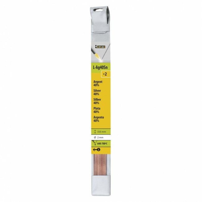 Baguettes argent 40% ø2.0mm l-ag40sn- 047273