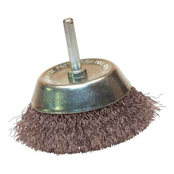 Brosse conique fil acier ondulé 0.30 ø75 310.075v leman