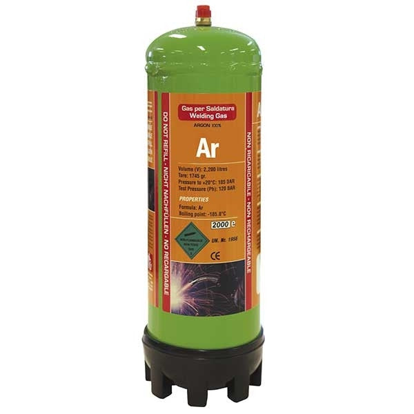 Bouteilles de gaz jetables argon ou argon/co²