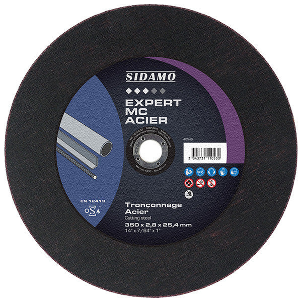 Disque à tronçonner expert mc acier 10111053 sidamo