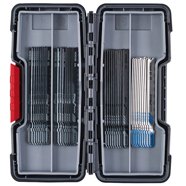 Coffret scie sauteuse tough box bois/métal 40 pièces 2607010904 bosch