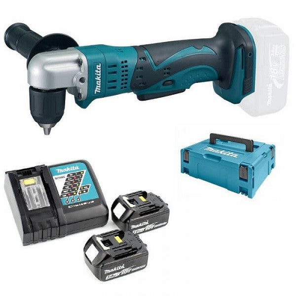 Perceuse visseuse d'angle 18v lxt 2x5 ah en makpac dda351rtj makita