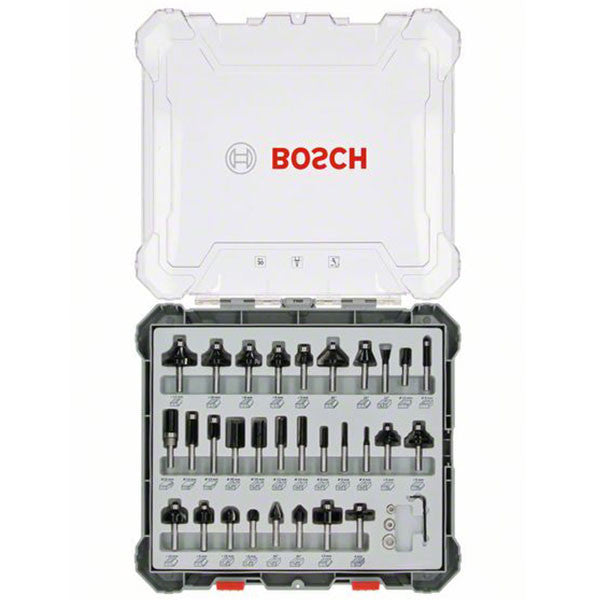 Coffret 30 fraises mixtes queue ø6 2607017474 bosch