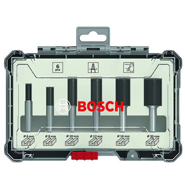 Kit de 6 fraises à défoncer à queue de 6mm 2607017465 bosch