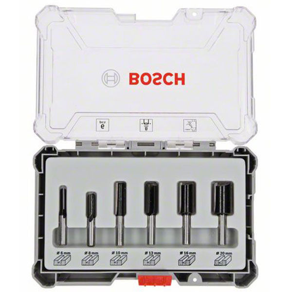 Kit de 6 fraises à défoncer à queue de 6mm 2607017465 bosch